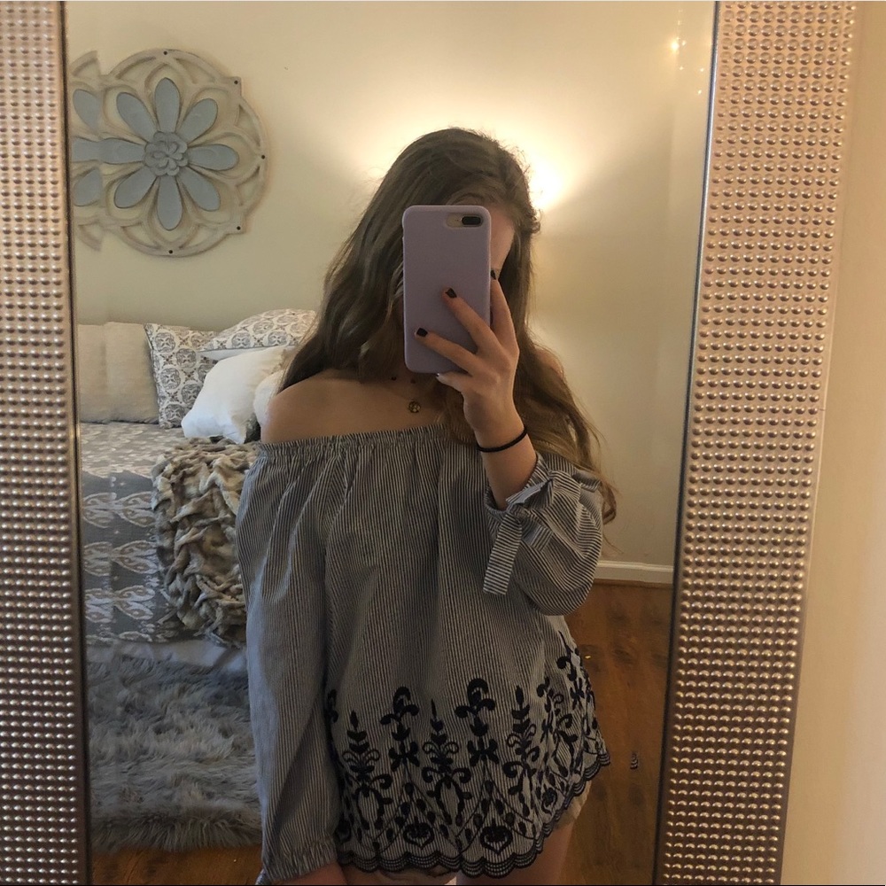 dressy off the shoulder top